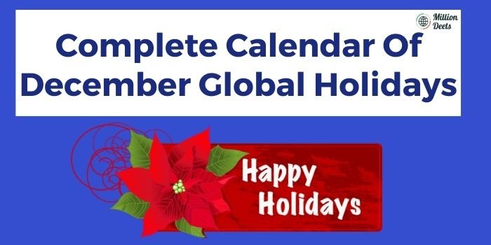 Calendar Of December Global Holidays
