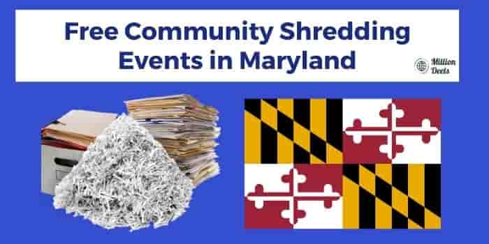 Free Community Shredding Events in Maryland