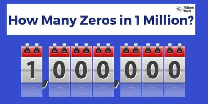 How Many Zeros in 1 Million