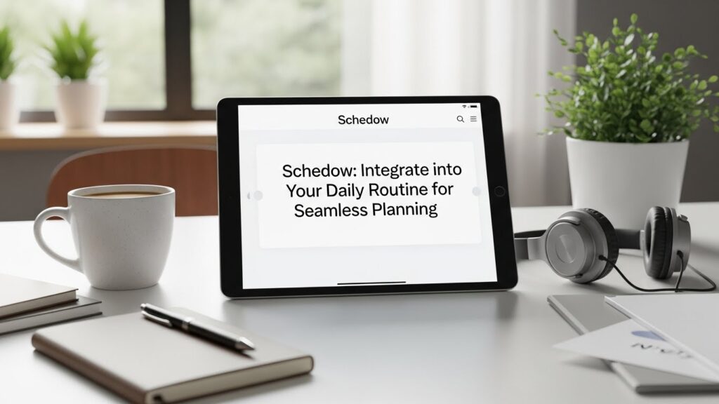 Schedow: Integrate into Your Daily Routine for Seamless Planning